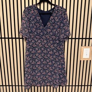 Madewell Floral Mini Dress - Blue and Pink